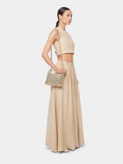 Rabanne Gathered Maxi Skirt In Neutral