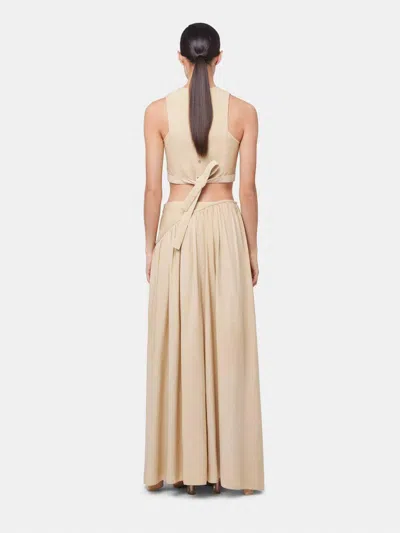 Rabanne Gathered Maxi Skirt In Neutral