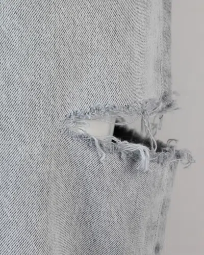 Icon Denim Grey High Waisted Jeans With Ripped Details In Gray