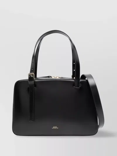 Apc A.p.c. Black Shoulder Bag With Versatile Carrying Options In Black