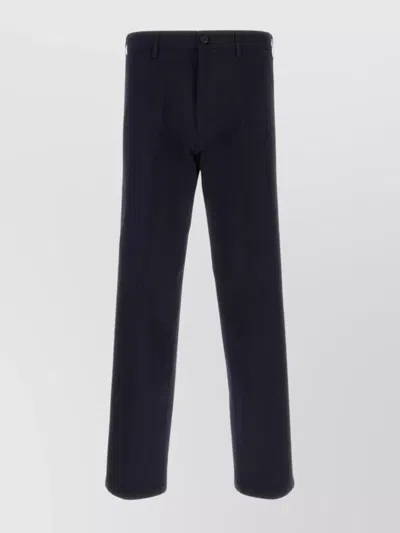 Prada Pantalone In Gabardine Nero Uomo In Black