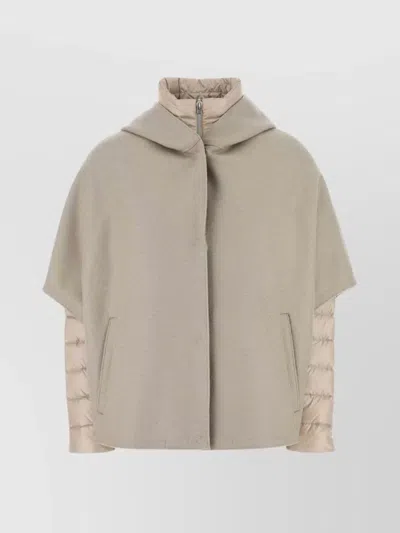 Herno Resort Hood In Ultralight Wool And Nylon In Gray