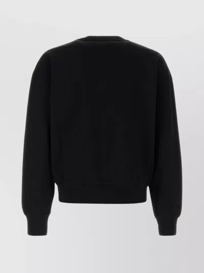 Alexander Mcqueen Logo Printed Crewneck Sweatshirt In Black