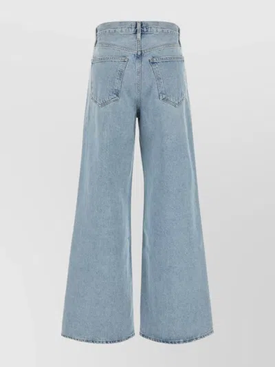 Agolde Denim Jeans Wide-leg Five Pockets In Blue