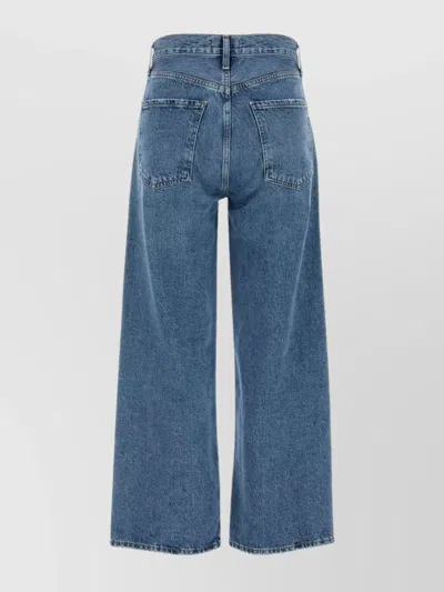 Agolde Temple Denim Trousers Belt Loops In Blue