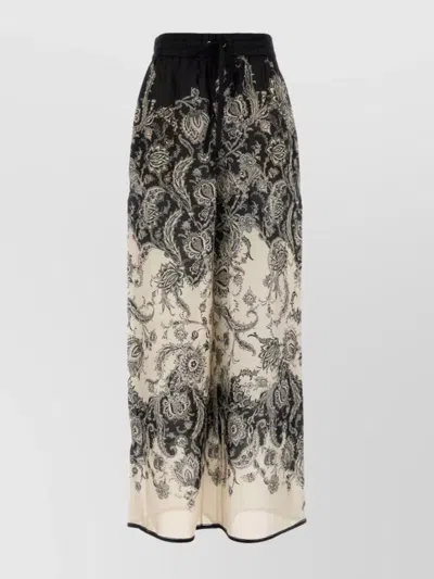 Zimmermann Pantalone Rhiannon In Seta Stampata  Donna