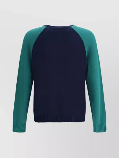 Valentino Men's Maglia Knitwear Chez Sweater In Blue