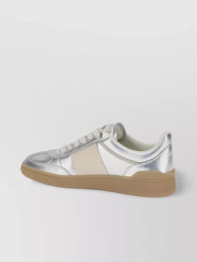 Valentino Garavani Jw Anderson Brown Leather Stitch Slippers In Neutral