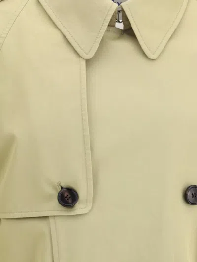 Burberry "highbury" Trench Coat In Green