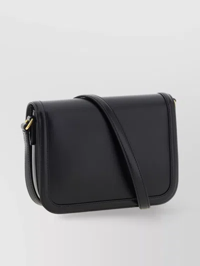 Valentino Small Vlogo Signature Flap Shoulder Bag In Black