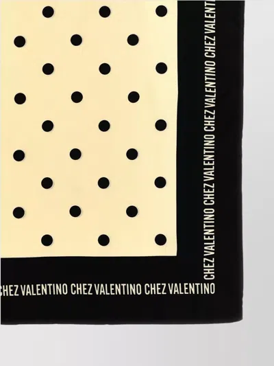 Valentino Garavani Silk Foulard With Polka Dot Pattern In Multicolor