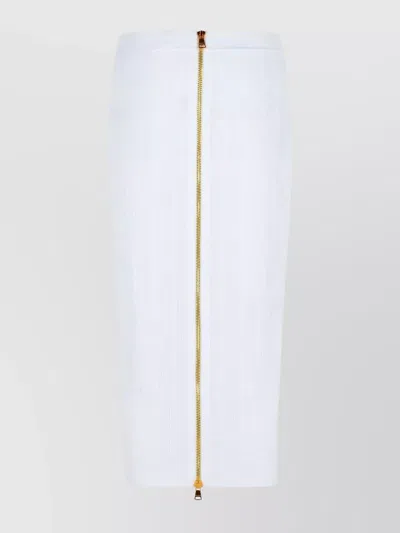 Balmain Long Skirt Viscose Blend In White