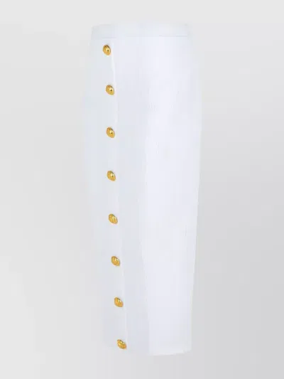 Balmain Long Skirt Viscose Blend In White