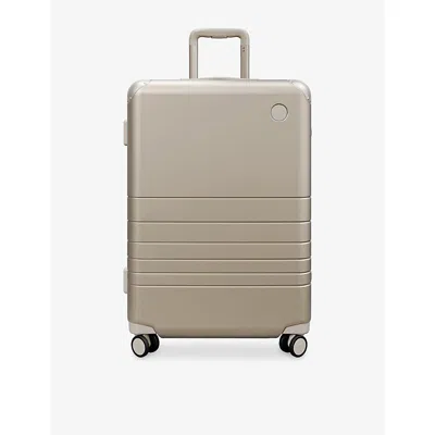 Monos Hybrid Check-in Medium Four-wheel Polycarbonate And Aluminium Suitcase 67cm Champagne