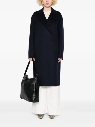 Stella Mccartney Wool Double-breasted Coat In Black