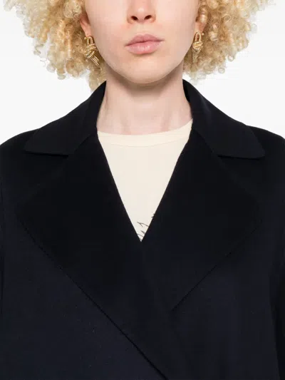 Stella Mccartney Wool Double-breasted Coat In Black