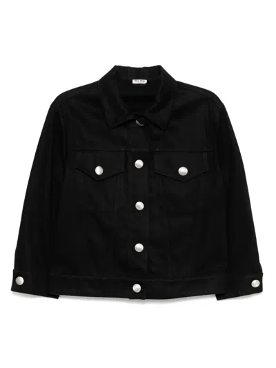 Pre-owned Miu Miu 2015 Cotton Jacket In Black
