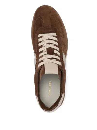 Tom Ford Sneakers With Suede Inserts In Animal Print