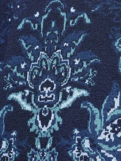 Etro Jacquard Sweater In Blue