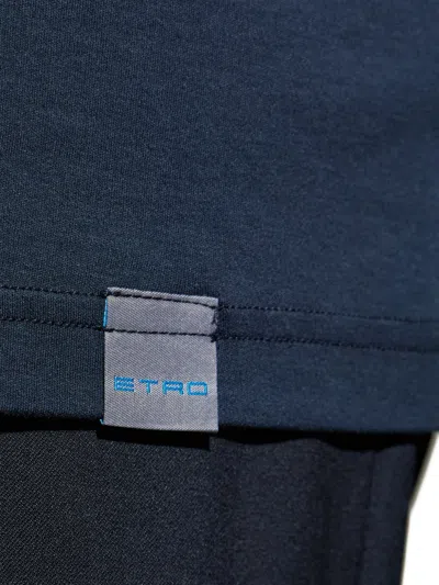 Etro Cotton T-shirt In Blue