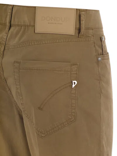 Dondup Hazelnut Denim Trousers With Jewel Button Closure