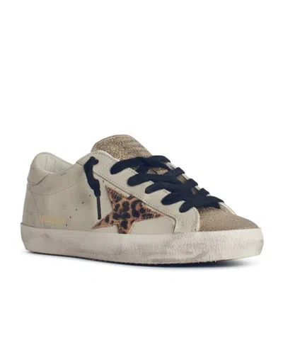 Golden Goose Light Beige/animalier Super-star Sneaker In Neutral