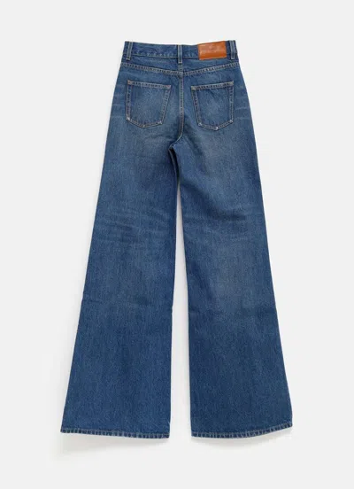 Chloé Logo Patch Flared Jeans In Blue