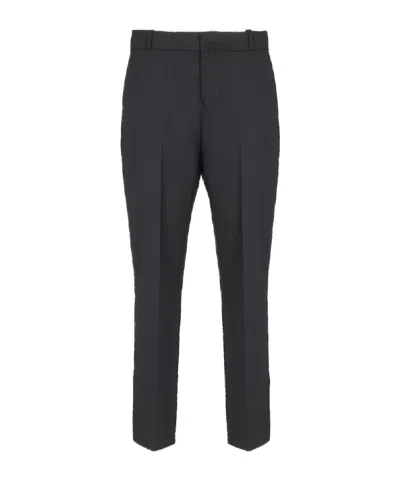 Balmain Embroidered Crepe Straight-leg Tailored Trousers In Black