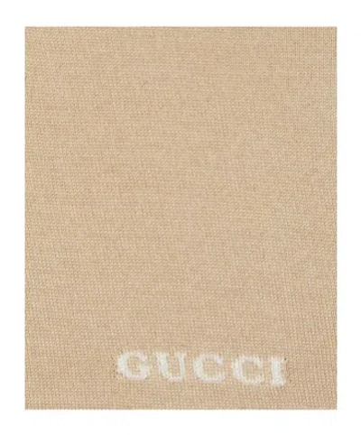 Gucci Luxe Ribbed Cashmere Cardigan Pockets In Brown