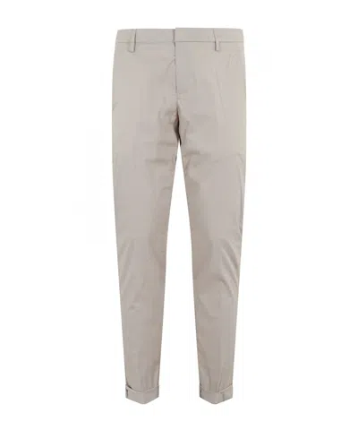 Dondup Man Pants Grey Size 34 Cotton, Elastane In Gray
