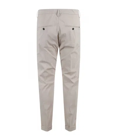 Dondup Man Pants Grey Size 34 Cotton, Elastane In Gray