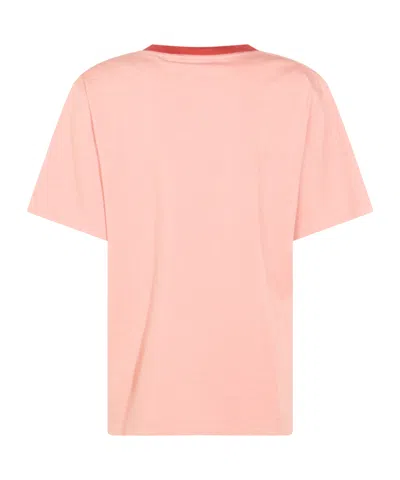 Chloé Pink Cotton T-shirt With Logo In Pink