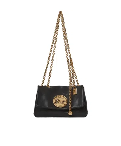 Chloé Chloe Small Heritage Shoulder Bag In Grained Leather In Black