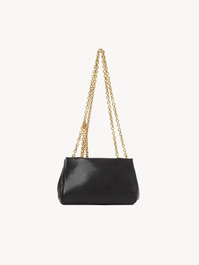 Chloé Chloe Small Heritage Shoulder Bag In Grained Leather In Black