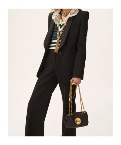 Chloé Chloe Small Heritage Shoulder Bag In Grained Leather In Black