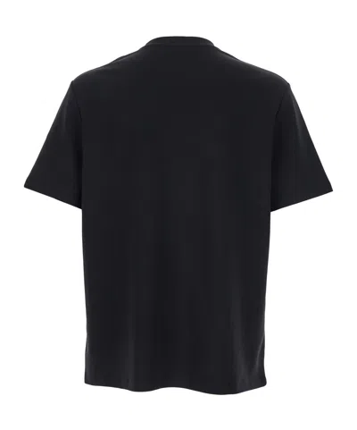 Balmain Logo Embroidered Crewneck T-shirt In Black