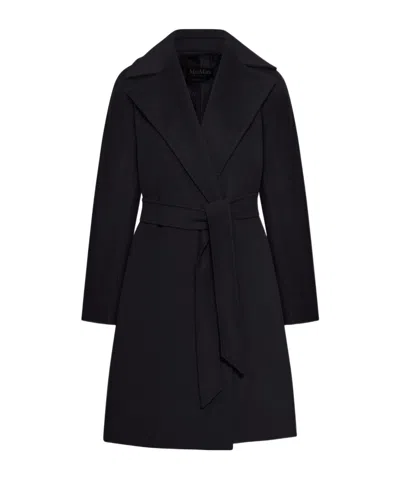 Max Mara Waist Belted Long Length Lapels Pockets