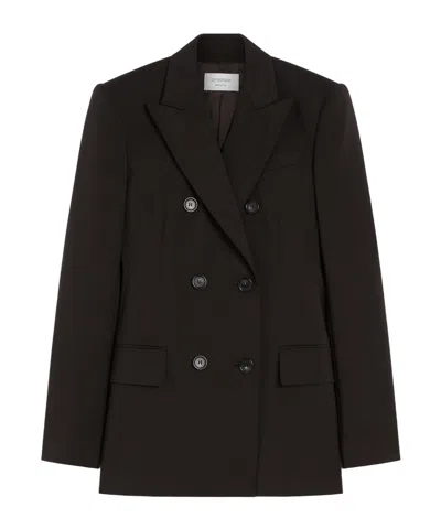 Sportmax Double-breasted Jacket Featuring Button Detailing In Black