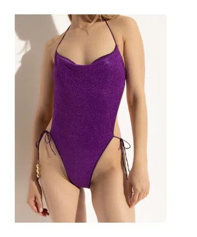 Oseree Purple One-piece Swimsuit In Purple