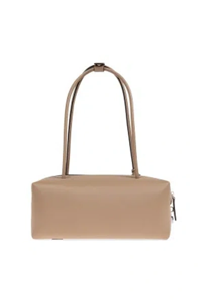 Max Mara Hold All String Small Square Bauletto Shoulder Bag Shoulder Bags Beige