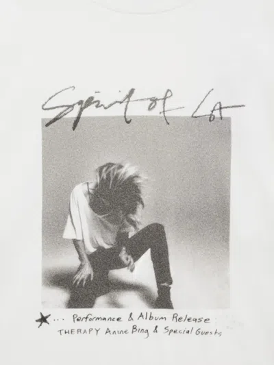 Anine Bing Womens Ivory Ashton Relaxed-fit Cotton-jersey T-shirt Xs In White