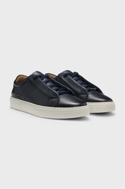 Hugo Boss Boss Gary Textured Leather Low Top Sneaker