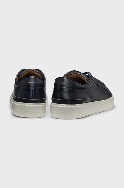 Hugo Boss Boss Gary Textured Leather Low Top Sneaker