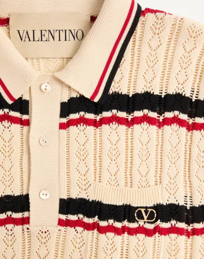 Valentino Polo Shirt Vlogo Signature In Multi