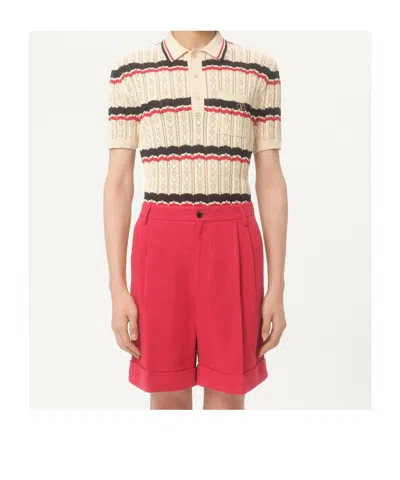 Valentino Polo Shirt Vlogo Signature In Multi