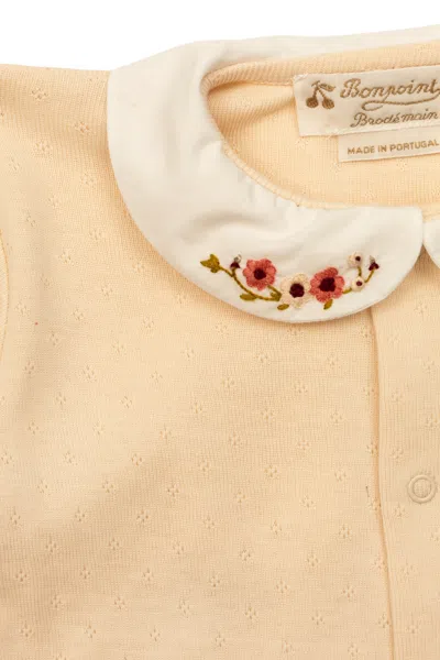 Bonpoint Long Sleeve Jumpsuit In Neutral