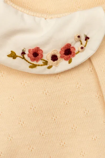 Bonpoint Long Sleeve Jumpsuit In Neutral