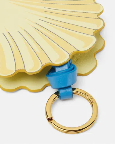 Versace Seashell Leather Charm With Medusa Stud