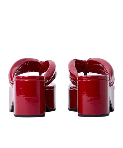 Dries Van Noten 60 Patent Leather Thong Sandals In Red