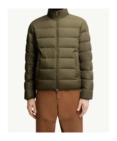 Moncler Military Green Polyester Baudinet Down Jacket